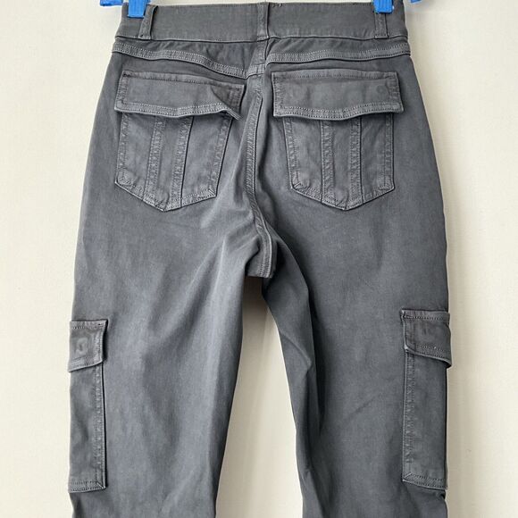 SPANX Cargo Pants Size S Black Washed Stretch Twill Ankle - Picture 9 of 11